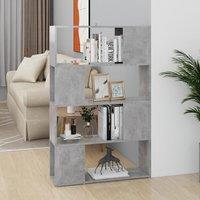 Berkfield Home Book Cabinet Room Divider Concrete Grey 80x24x124.5cm Engineered Wood | Size: 80x24x124.5 cm