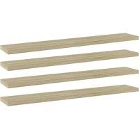 Berkfield Home Bookshelf Boards 4 pcs Sonoma Oak 60x10x1.5 cm Engineered Wood in Brown