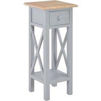 Berkfield Home Side Table Grey 27x27x65.5 cm Wood