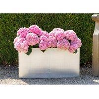 Primrose Zinc Galvanised Rectangular Silver Outdoor Trough Planter 70cm