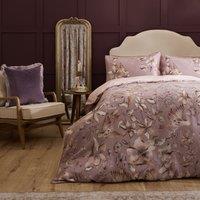 Voyage Maison Floella Printed Piped Duvet Cover Set in Purple | Size: Double