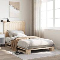 Berkfield Home Bed Frame without Mattress with Headboard 100x200 cm Solid Wood in Brown