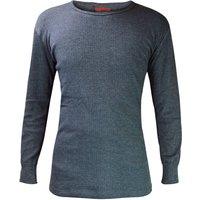 Heat Holders Men's Cotton Thermal Underwear Long Sleeve Top in Grey | Size: XL