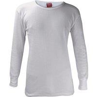 Heat Holders Men's Cotton Thermal Underwear Long Sleeve Top in White | Size: XL