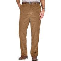 Chums Men's Cotton Corduroy Trousers with Hidden Extra Waistband in Light Brown | Size: 34XL