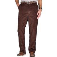 Chums Men's Cotton Corduroy Trousers with Hidden Extra Waistband in Brown | Size: 36XL