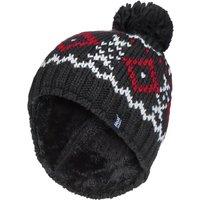 Heat Holders Men's Fleece Lined Thermal Winter Warm Beanie Bobble Hat with Pom Pom in Charcoal