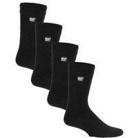 Heat Holders Men's 4 Pair Ultra Lite Extra Thin 1.0 TOG Casual Thermal Socks in Black | Size: 6-11