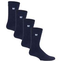 Heat Holders Men's 4 Pair Ultra Lite Extra Thin 1.0 TOG Casual Thermal Socks in Navy | Size: 6-11
