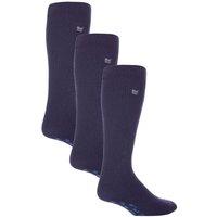 Heat Holders Men's 3 Pairs Multipack Slipper Socks with Grips | Non-Slip Thermal Socks in Blue | Size: 12-14