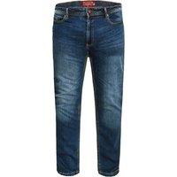 D555 Men's Ambrose Stretch Tapered Kingsize Jeans in Dark Blue | Size: 40S