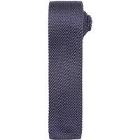 Premier Men's Slim Textured Knit Effect Tie Pack of 2 in Dark Grey