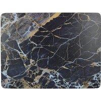 Creative Tops Navy Marble Pack Of 6 Premium Placemats in Black