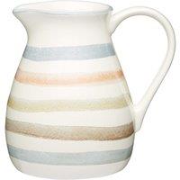 KitchenCraft Classic Collection Striped Ceramic Milk Jug in White