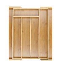 Copco Bamboo Expandable Drawer Organiser, 35.5cm x 25.5cm x 5cm in Brown | Size: 35.5 cm x 25.5 cm x 5 cm