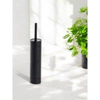 Showerdrape Draco White Slimline Toilet Brush & Holder in Black