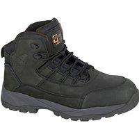 Grafters Men's Nubuck Hiking Boots in Black | Size: 7