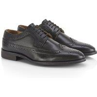 CATESBY ENGLAND Men's George Comfort Flex Leather Brogue Shoes in Black | Size: 11