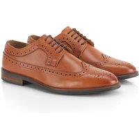 CATESBY ENGLAND Men's George Comfort Flex Leather Brogue Shoes in Tan | Size: 7