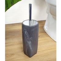 Showerdrape Octavia Grey Marble & Chrome Collection Toilet Brush & Holder