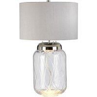 Netlighting Sola 2 Light Table Lamp Metal Work Polished Nickel in Grey