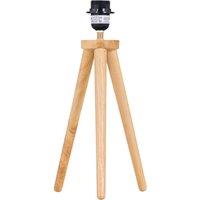 First Choice Lighting Voyage - Light Oak Wooden Tripod Lamp Base in Brown