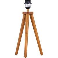 First Choice Lighting Voyage - Dark Oak Wooden Tripod Lamp Base in Brown