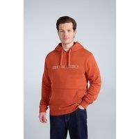 Animal Men's 'Driver' Lightweight Embroidered Logo Cotton Relaxed Hoodie in Terracotta | Size: XS