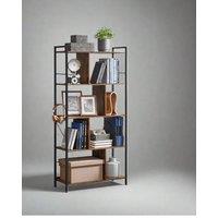 Modcraft Industrial Style Shelf for Living Room with Steel & Particleboard in Brown | Size: Large