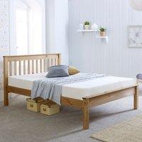 Rest Relax Colwick Waxed Pine Wooden Bed in Beige | Size: Small Double