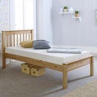 Rest Relax Colwick Waxed Pine Wooden Bed in Beige | Size: Single