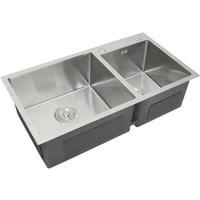 Monstershop KuKoo Double Stainless Steel Sink in Silver