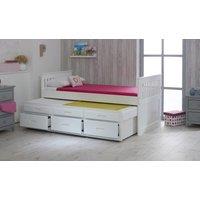 Rest Relax Phoenix Captains Wooden Guest Single Bed in White