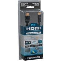Panasonic RP-CHEM30 3m Mini HDMI Cable-Ethernet in Black