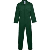 Portwest Men's Euro Work Polycotton Coverall (S999) Workwear Pack of 2 in Bottle Green | Size: XL