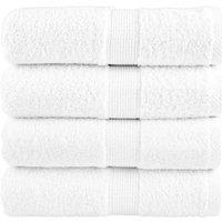 Berkfield Home Premium Soap Towels SOLUND 4pcs White 30x30cm 600gsm