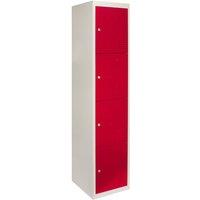 Monstershop Metal Storage Lockers - Four Doors, Flatpacked, Red