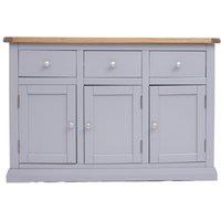 Cabinet Bits Rocca Grey 3 Drawer 3 Door Sideboard Chrome Knob