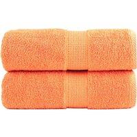 Berkfield Home Premium Soap Towels SOLUND 2 pcs Orange 30x30 cm 600 gsm