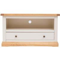 Cabinet Bits Trevi Off-White 1 Drawer TV Cabinet Brass Knob