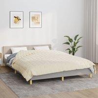 Berkfield Home Weighted Blanket Light Cream 220x235 cm King 11 kg Fabric