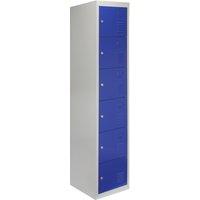 Monstershop Metal Storage Lockers - Six Doors, Flatpacked, Blue