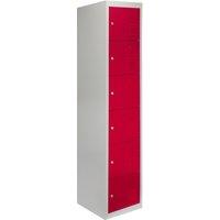 Monstershop Metal Storage Lockers - Six Doors, Flatpacked, Red