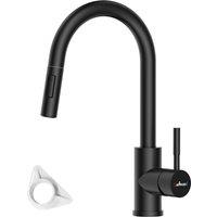 Appaso Kitchen Taps with Pull Out Spray 360 Degrees Swivel 2 Spary Modes in Black