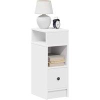Berkfield Home Bedside Cabinet with Drawer White 25x31x66 cm | Size: 25 x 31 x 66 cm