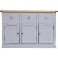 Cabinet Bits Rocca Grey 3 Drawer 3 Door Sideboard Brass Knob