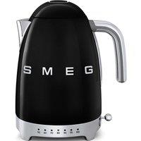 Smeg KLF04BLUK + TSF03BLUK Kettle & 4 slice Toaster Set Stainless Steel in Black