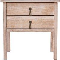 Cabinet Bits Portofino 2 Drawer Bedside Table Drop Handle in Natural