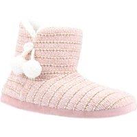 Divaz Women's Saturn Knitted Bootie Slipper in Pink | Size: Large
