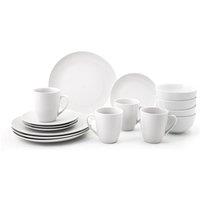 simpa White Porcelain Dinnerware Set | Size: 16 Pack